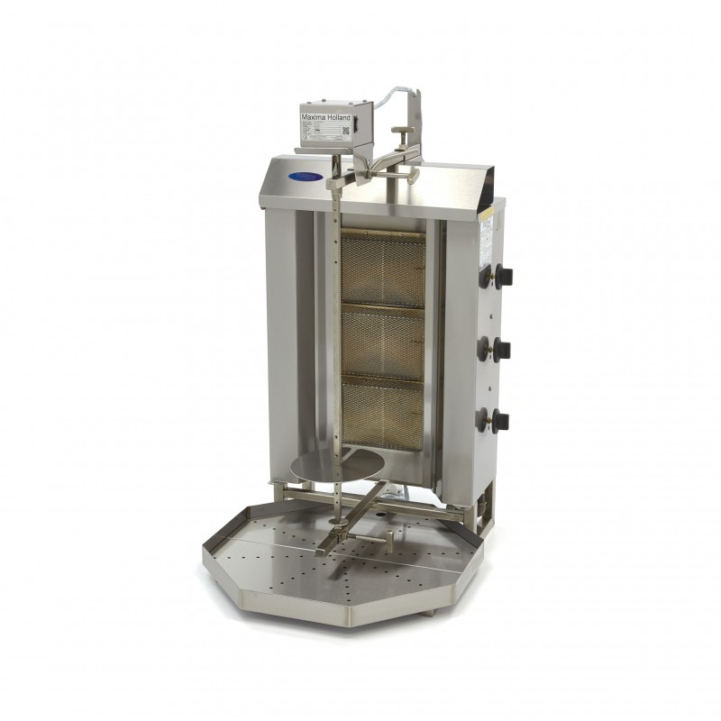 Kebab Grill - 3 Burners - 30kg Meat - Gas Kebab Grill - 3 Burners - 30kg Meat - Gas