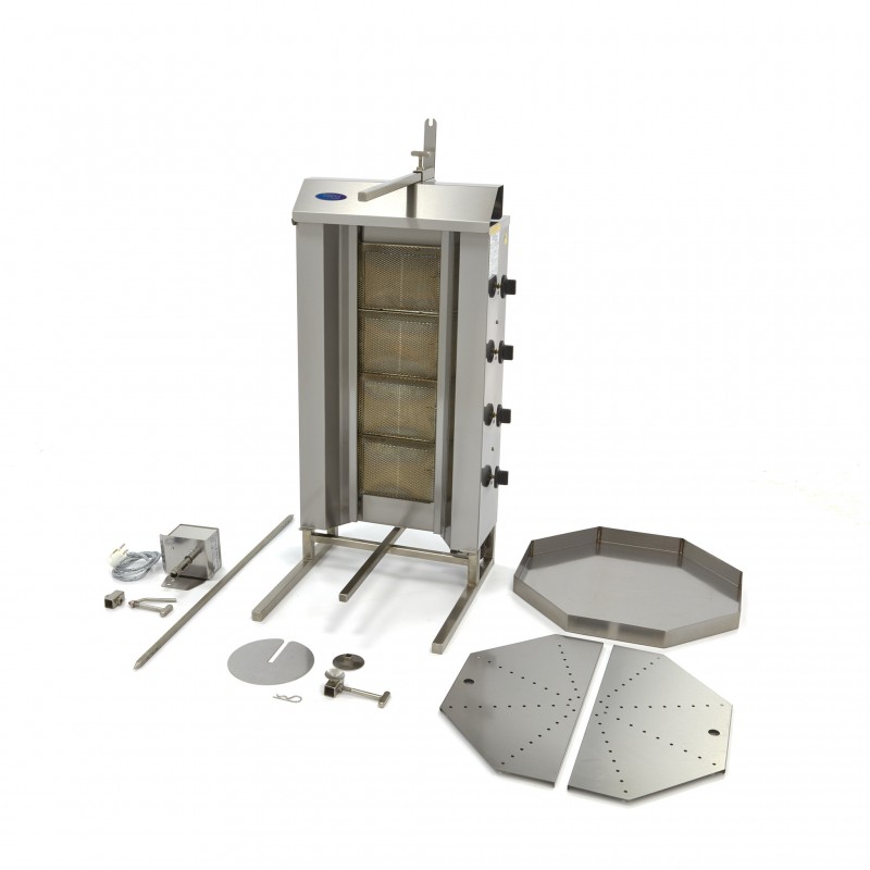 Kebab Grill - 4 Burners - 50kg Meat - Gas Kebab Grill - 4 Burners - 50kg Meat - Gas