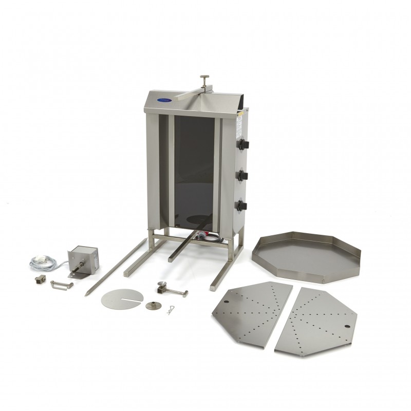 Kebab Grill - 3 Burners - 30kg Meat - Electric Kebab Grill - 3 Burners - 30kg Meat - Electric