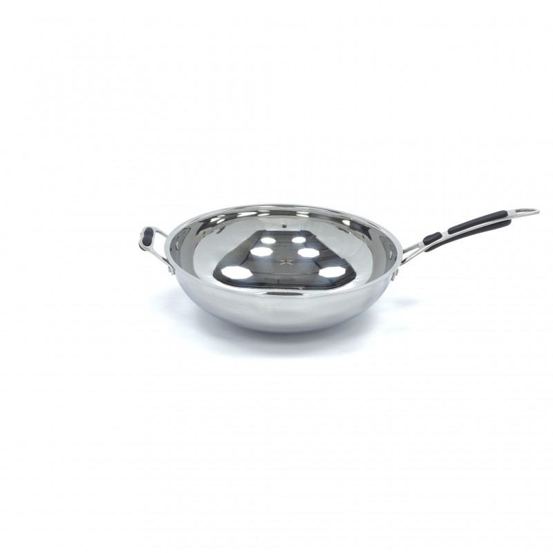 Wok Pan - Ø36cm - Stainless Steel - Induction Wok Pan - Ø36cm - Stainless Steel - Induction