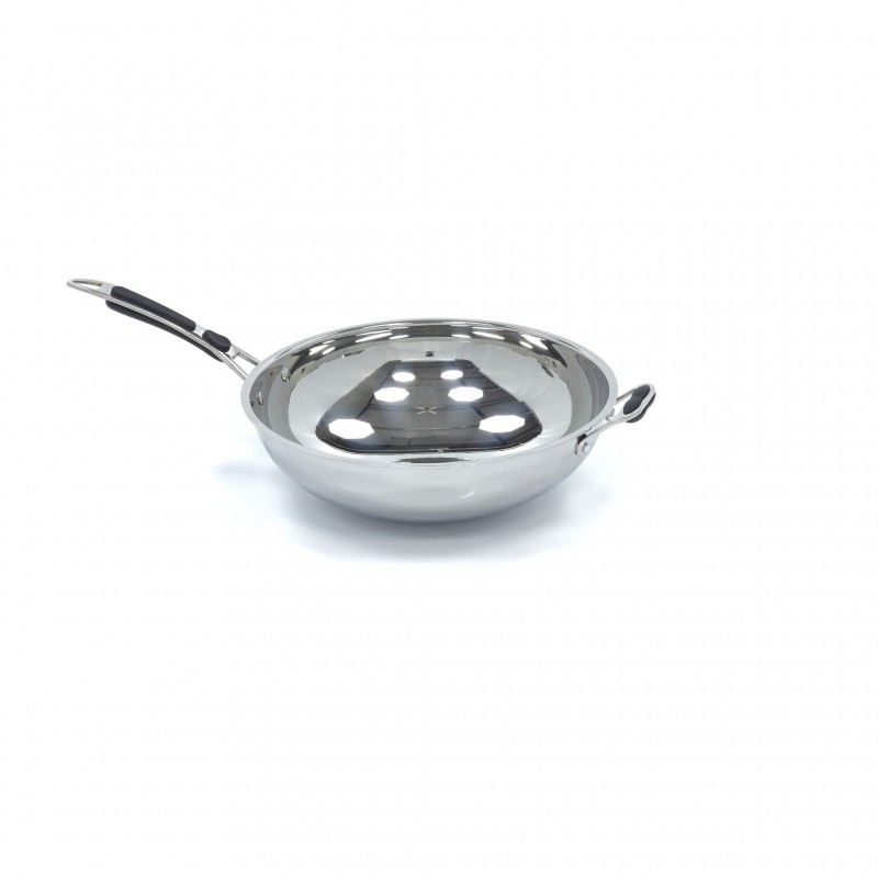 Wok Pan - Ø36cm - Stainless Steel - Induction Wok Pan - Ø36cm - Stainless Steel - Induction