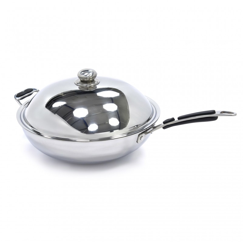 Wok Lid - Ø36cm - Stainless Steel - Induction Wok Lid - Ø36cm - Stainless Steel - Induction