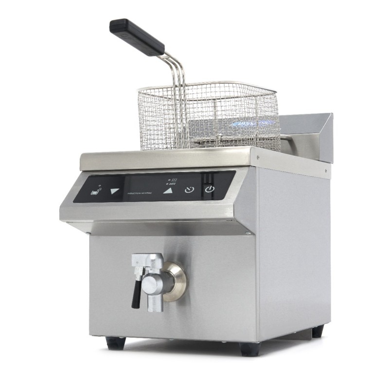 Deep Fryer - 8L - 1 Basket - Induction - with Drain Tap Deep Fryer - 8L - 1 Basket - Induction - with Drain Tap