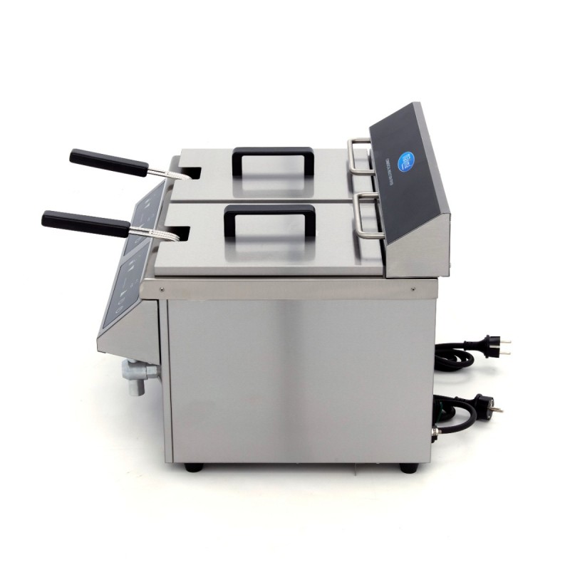 Deep Fryer - 2 x 8L - 2 Baskets - with Drain Tap - Induction Deep Fryer - 2 x 8L - 2 Baskets - with Drain Tap - Induction