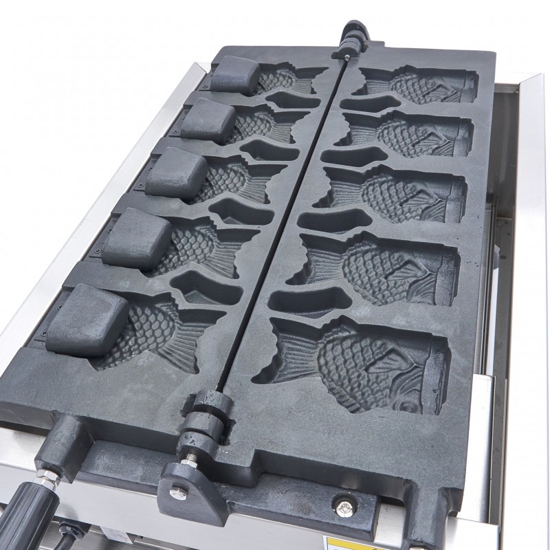 Waffle Maker - 5 Taiyaki / Fish Shapes - Rotatable - Digital Waffle Maker - 5 Taiyaki / Fish Shapes - Rotatable - Digital