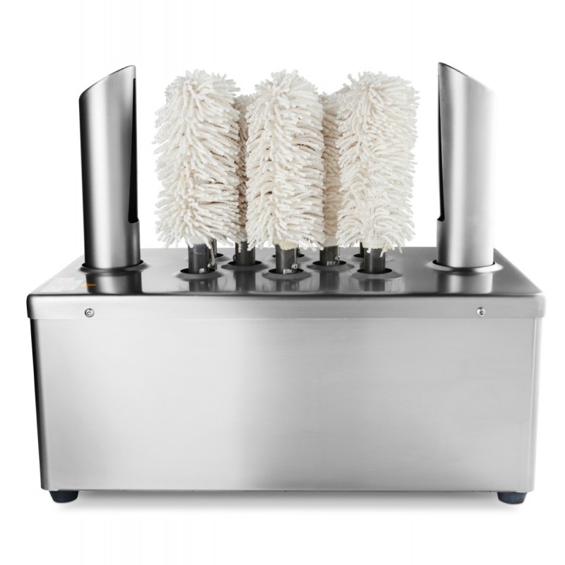 Glass Polisher - 8 Brushes - 600 Glasses/Hour Glass Polisher - 8 Brushes - 600 Glasses/Hour