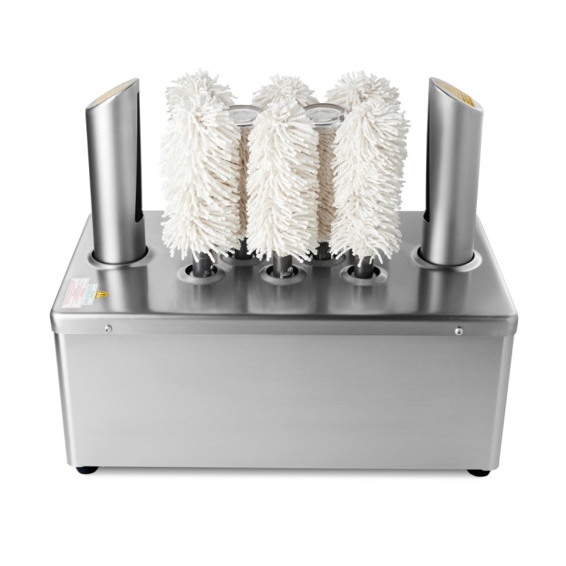 Glass Polisher - 8 Brushes - 600 Glasses/Hour Glass Polisher - 8 Brushes - 600 Glasses/Hour