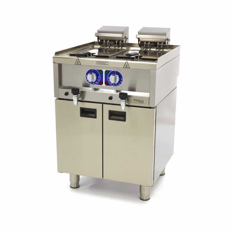 Deep Fryer - 2 x 10L - 2 Baskets - with Drain Tap - 400V Deep Fryer - 2 x 10L - 2 Baskets - with Drain Tap - 400V