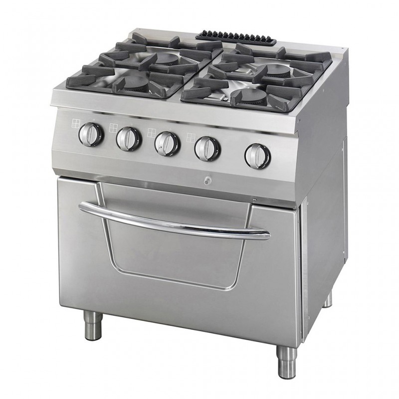 Heavy Duty Stove - 4 Burners - Double Unit - 70cm Deep - 37k Heavy Duty Stove - 4 Burners - Double Unit - 70cm Deep - 37k