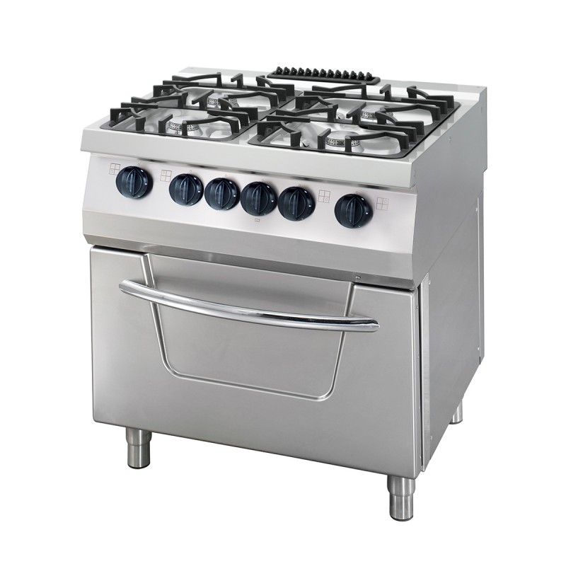 Heavy Duty Stove - 4 Burners - Double Unit - 70cm Deep - 36k Heavy Duty Stove - 4 Burners - Double Unit - 70cm Deep - 36k