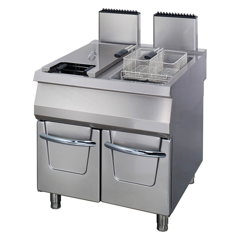 Premium Deep Fryer - 2 x 22L - Double Unit - 90cm Deep - wit Premium Deep Fryer - 2 x 22L - Double Unit - 90cm Deep - wit
