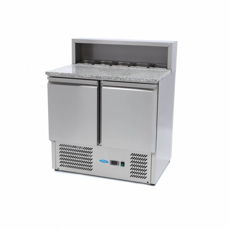 Pizza Prep Fridge - 90cm - 2 Doors - Fits 5 x 1/6 GN - incl Pizza Prep Fridge - 90cm - 2 Doors - Fits 5 x 1/6 GN - incl