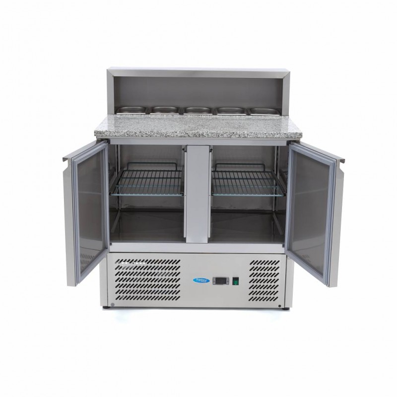 Pizza Prep Fridge - 90cm - 2 Doors - Fits 5 x 1/6 GN - incl Pizza Prep Fridge - 90cm - 2 Doors - Fits 5 x 1/6 GN - incl