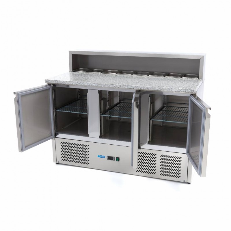 Pizza Prep Fridge - 137cm - 3 Doors - Fits 8 x 1/6 GN - incl Pizza Prep Fridge - 137cm - 3 Doors - Fits 8 x 1/6 GN - incl