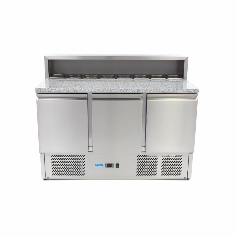 Pizza Prep Fridge - 137cm - 3 Doors - Fits 8 x 1/6 GN - incl Pizza Prep Fridge - 137cm - 3 Doors - Fits 8 x 1/6 GN - incl