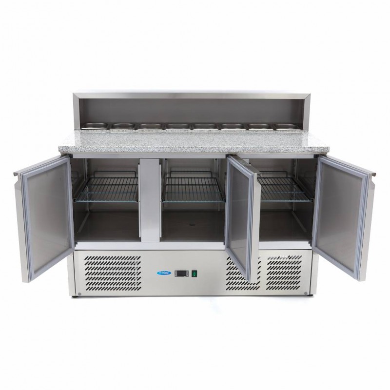 Pizza Prep Fridge - 137cm - 3 Doors - Fits 8 x 1/6 GN - incl Pizza Prep Fridge - 137cm - 3 Doors - Fits 8 x 1/6 GN - incl
