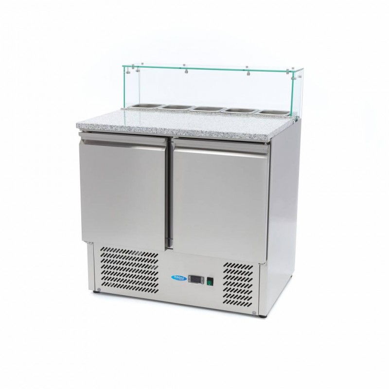 Pizza Prep Fridge - 90cm - 2 Doors - Fits 5 x 1/6 GN - incl Pizza Prep Fridge - 90cm - 2 Doors - Fits 5 x 1/6 GN - incl