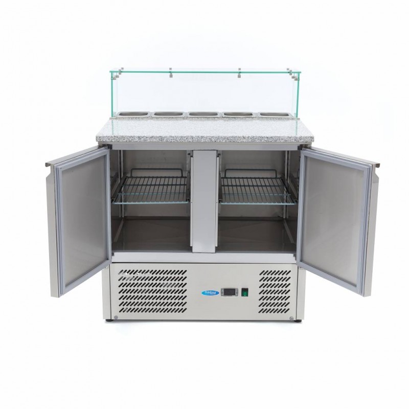 Pizza Prep Fridge - 90cm - 2 Doors - Fits 5 x 1/6 GN - incl Pizza Prep Fridge - 90cm - 2 Doors - Fits 5 x 1/6 GN - incl
