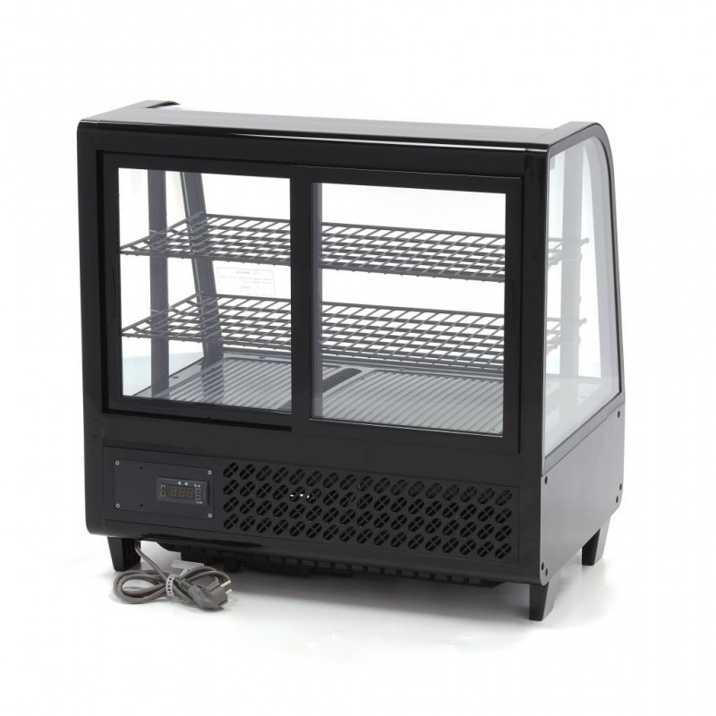 Display Fridge - 100L - 68cm - Black - Rear Sliding Door Display Fridge - 100L - 68cm - Black - Rear Sliding Door