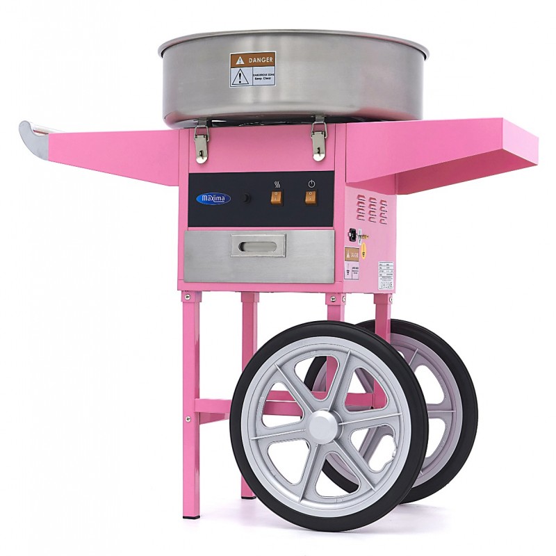 Candy Floss Machine 52cm Pink with Cart
