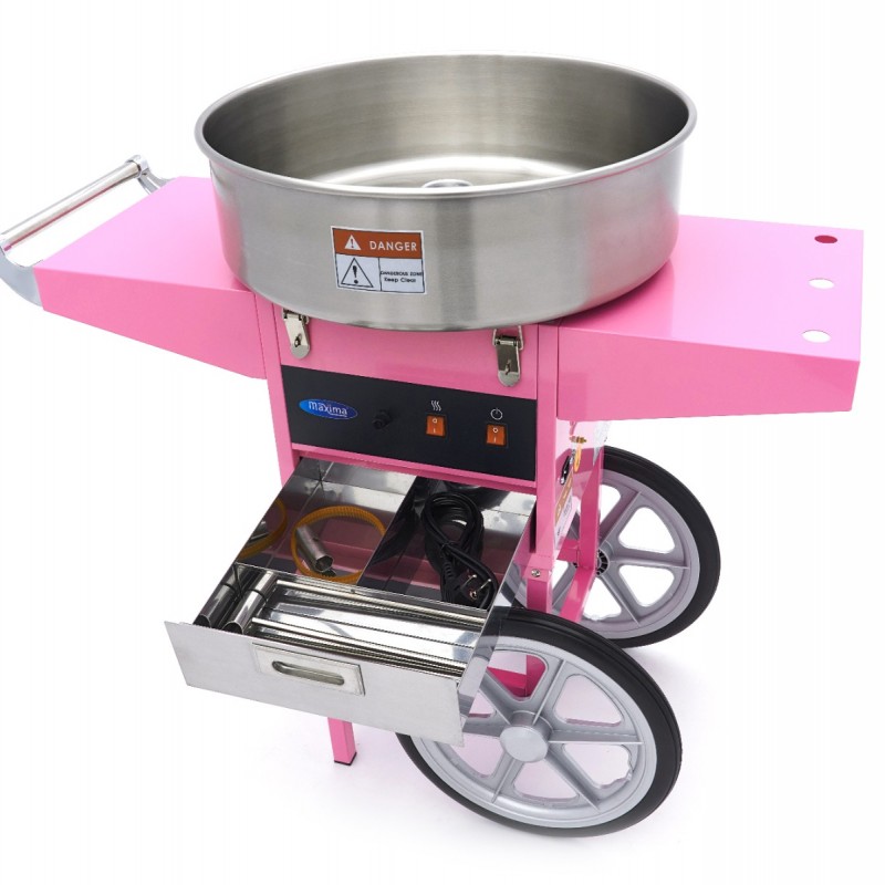Candy Floss Machine 52cm Pink with Cart Candy Floss Machine 52cm Pink with Cart