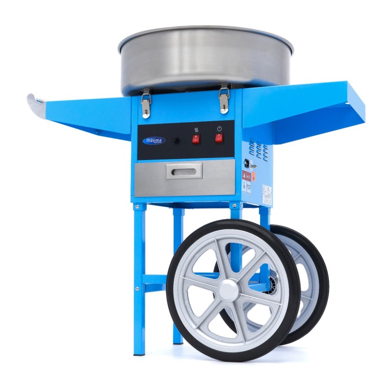 Candy Floss Machine 52cm  Blue with Cart