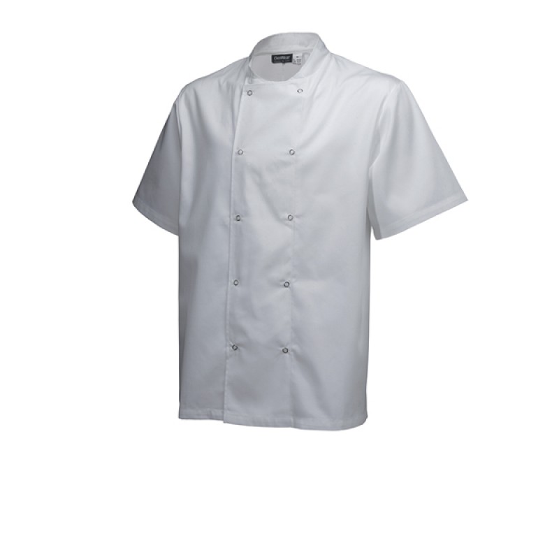 Basic Stud Jacket (Short Sleeve) White M Size Basic Stud Jacket (Short Sleeve) White M Size