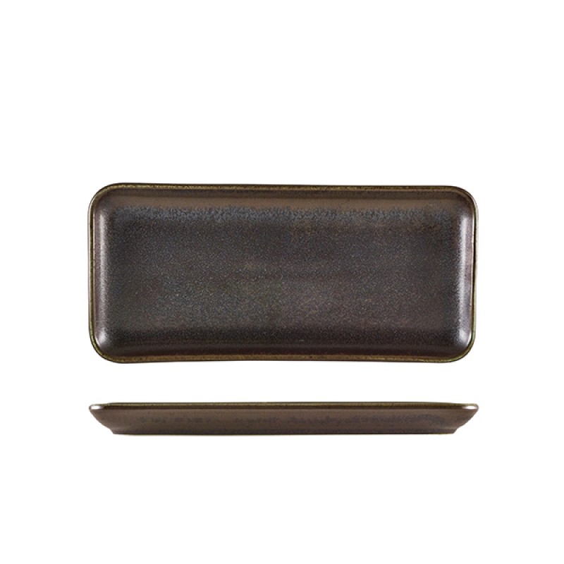 Terra Porcelain Black Narrow Rectangular Platter 27 x 12.5cm Terra Porcelain Black Narrow Rectangular Platter 27 x 12.5cm