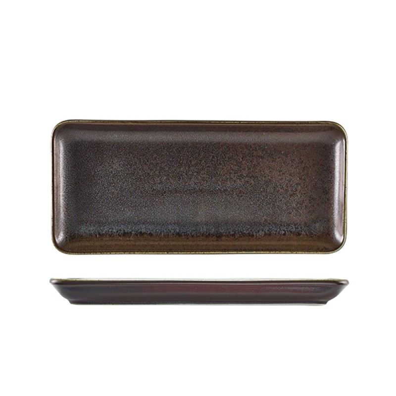 Terra Porcelain Black Narrow Rectangular Platter 31 x 14cm Terra Porcelain Black Narrow Rectangular Platter 31 x 14cm