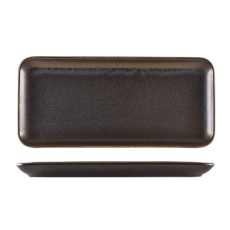 Terra Porcelain Black Narrow Rectangular Platter 36 x 16.5cm Terra Porcelain Black Narrow Rectangular Platter 36 x 16.5cm