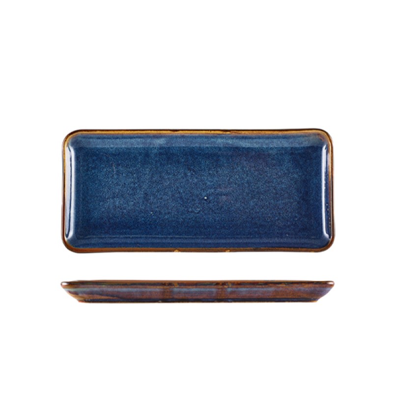 Terra Porcelain Aqua Blue Narrow Rectangular Platter 27 x 12 Terra Porcelain Aqua Blue Narrow Rectangular Platter 27 x 12