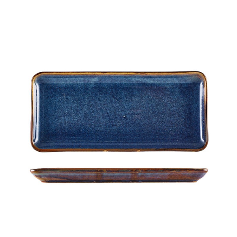 Terra Porcelain Aqua Blue Narrow Rectangular Platter 31 x 14 Terra Porcelain Aqua Blue Narrow Rectangular Platter 31 x 14