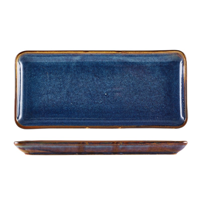 Terra Porcelain Aqua Blue Narrow Rectangular Platter 36 x 16 Terra Porcelain Aqua Blue Narrow Rectangular Platter 36 x 16