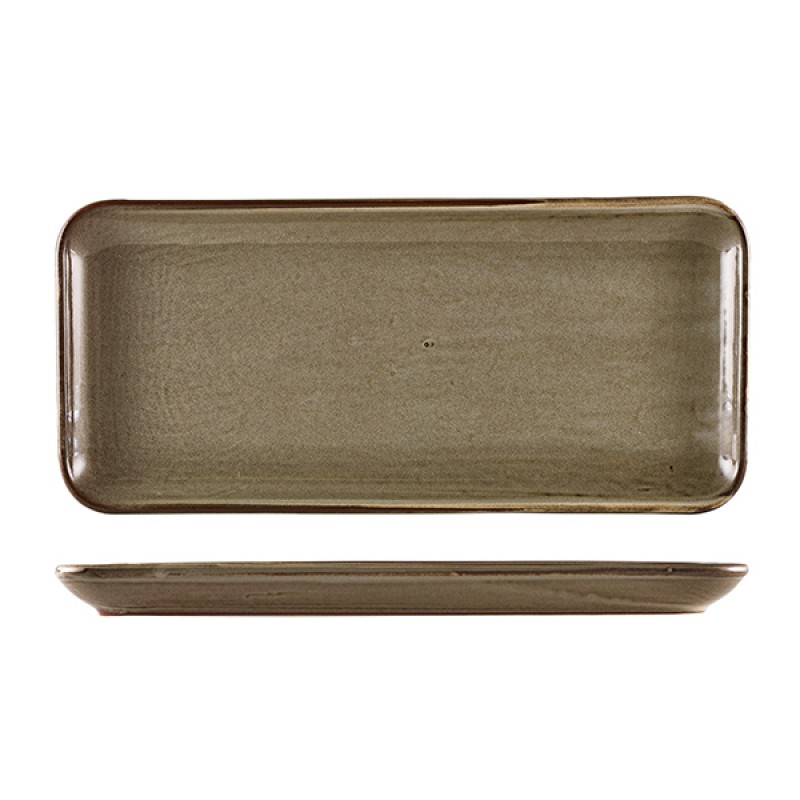 Terra Porcelain Grey Narrow Rectangular Platter 36 x 16.5cm Terra Porcelain Grey Narrow Rectangular Platter 36 x 16.5cm