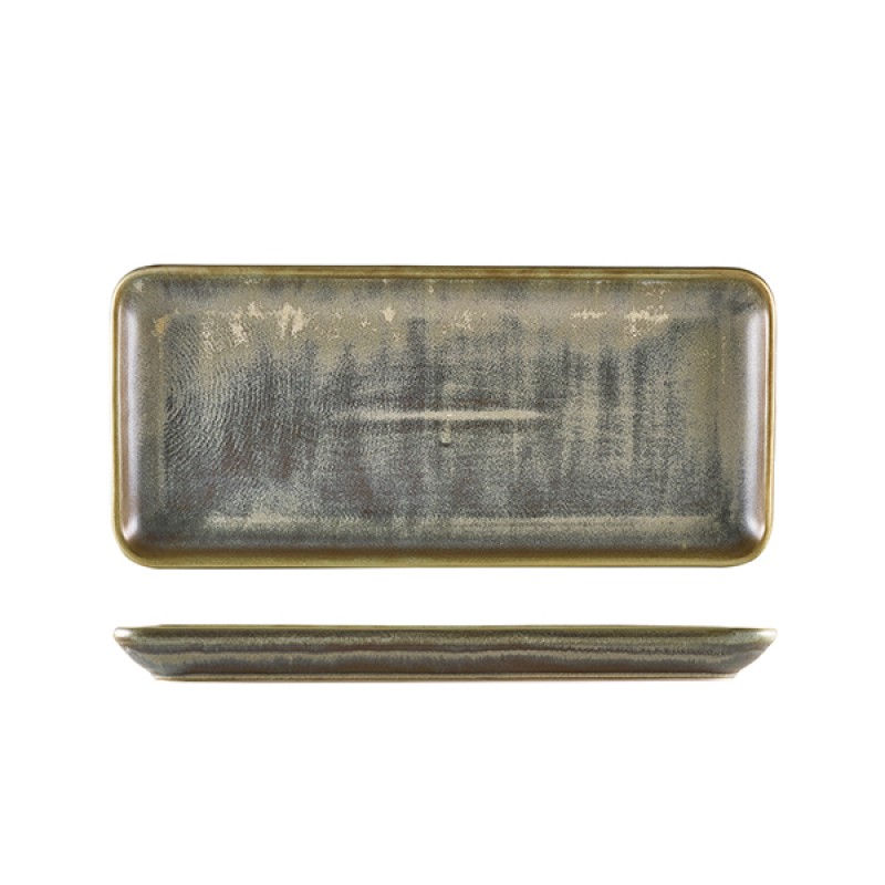 Terra Porcelain Matt Grey Narrow Rectangular Platter 31 x 14 Terra Porcelain Matt Grey Narrow Rectangular Platter 31 x 14
