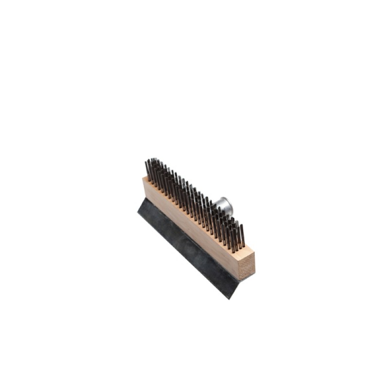Pizza Oven Wire Brush W/Scraper (No Handle) Pizza Oven Wire Brush W/Scraper (No Handle)