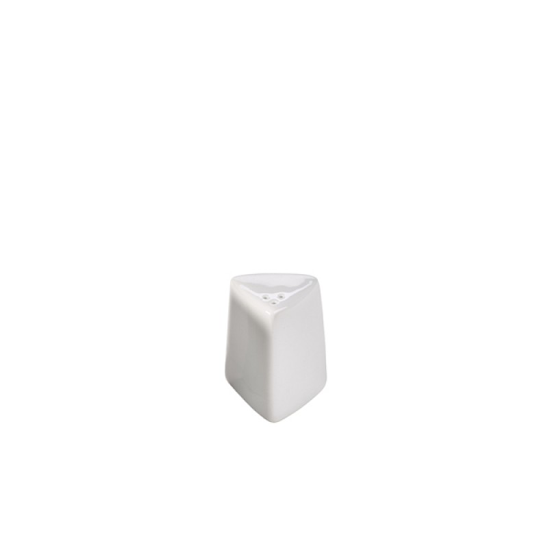 Genware Porcelain Triangular Pepper Pot 6cm/2.5 Genware Porcelain Triangular Pepper Pot 6cm/2.5