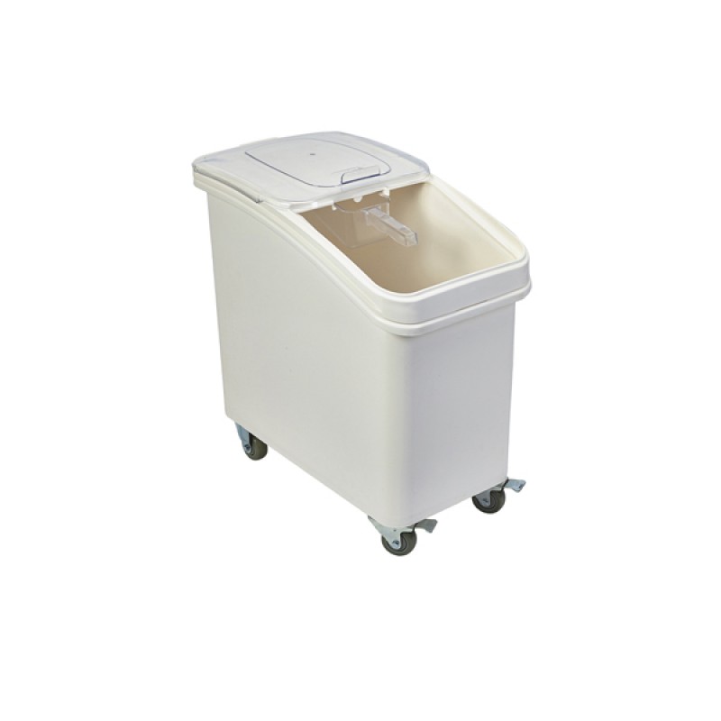 Polypropylene Mobile Ingredient Bin with Scoop 102 Litre Polypropylene Mobile Ingredient Bin with Scoop 102 Litre