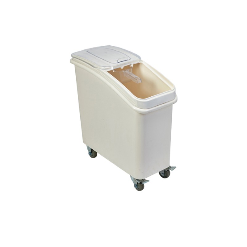 Polypropylene Mobile Ingredient Bin with Scoop 81 Litre Polypropylene Mobile Ingredient Bin with Scoop 81 Litre