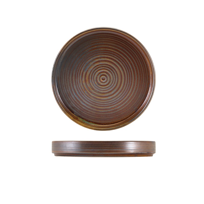 Terra Porcelain Rustic Copper Presentation Plate 18cm Terra Porcelain Rustic Copper Presentation Plate 18cm