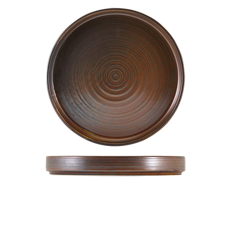 Terra Porcelain Rustic Copper Presentation Plate 26cm Terra Porcelain Rustic Copper Presentation Plate 26cm
