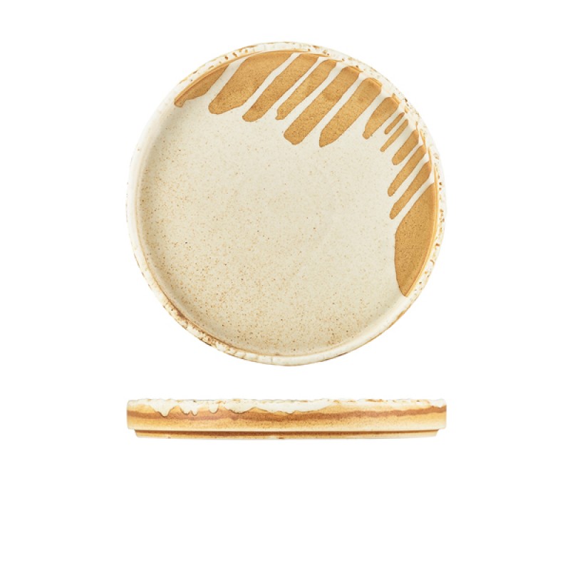 Terra Porcelain Roko Sand Presentation Plate 21cm Terra Porcelain Roko Sand Presentation Plate 21cm