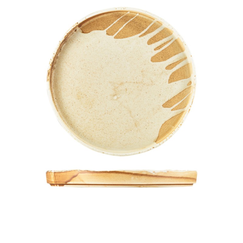 Terra Porcelain Roko Sand Presentation Plate 26cm Terra Porcelain Roko Sand Presentation Plate 26cm