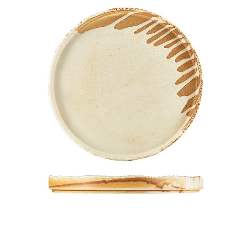 Terra Porcelain Roko Sand Presentation Plate 28cm Terra Porcelain Roko Sand Presentation Plate 28cm