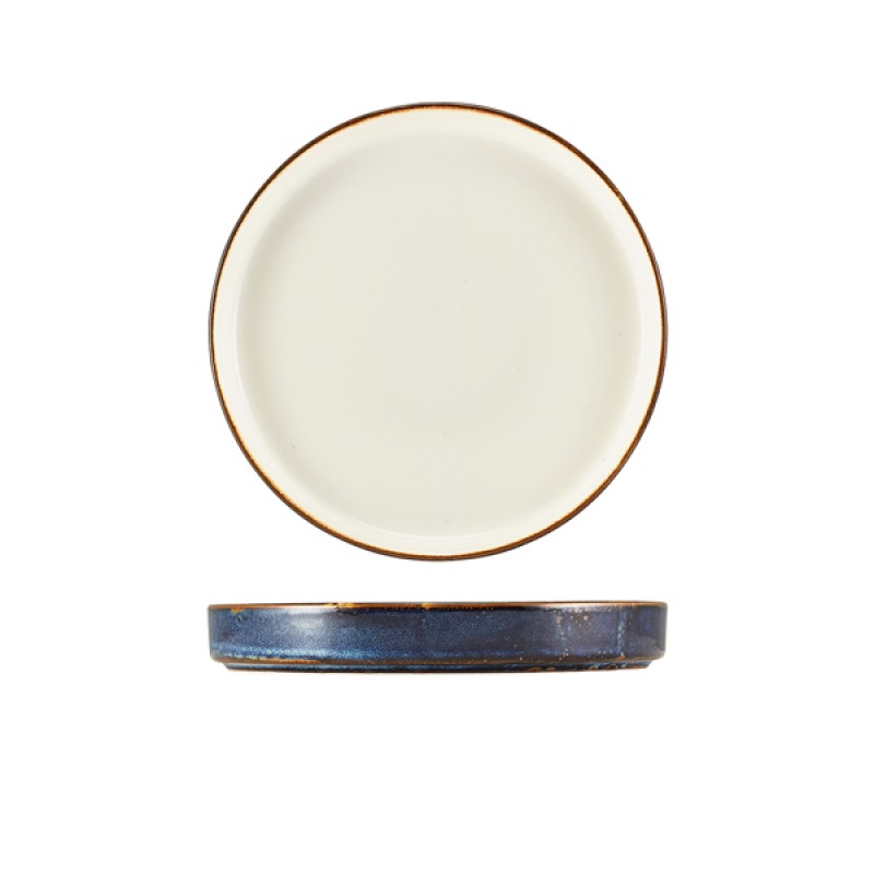 Terra Porcelain Aqua Blue Two Tone Presentation Plate 18cm Terra Porcelain Aqua Blue Two Tone Presentation Plate 18cm