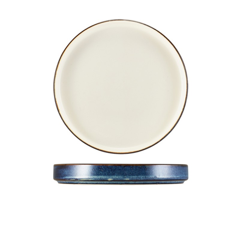 Terra Porcelain Aqua Blue Two Tone Presentation Plate 21cm Terra Porcelain Aqua Blue Two Tone Presentation Plate 21cm