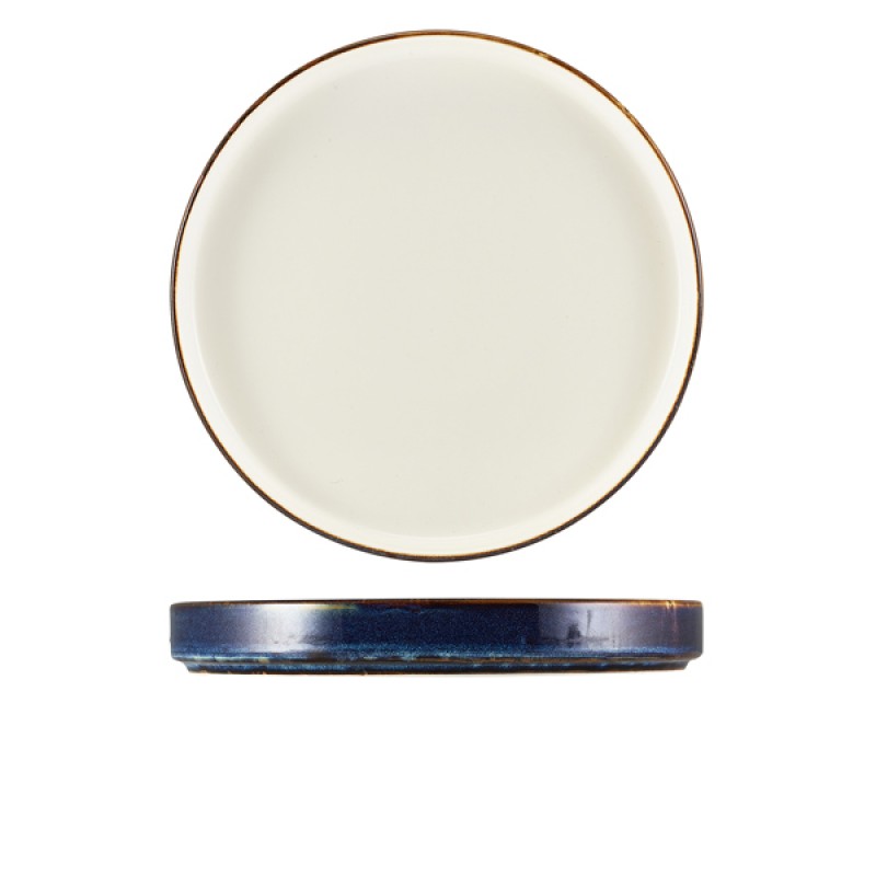 Terra Porcelain Aqua Blue Two Tone Presentation Plate 26cm Terra Porcelain Aqua Blue Two Tone Presentation Plate 26cm