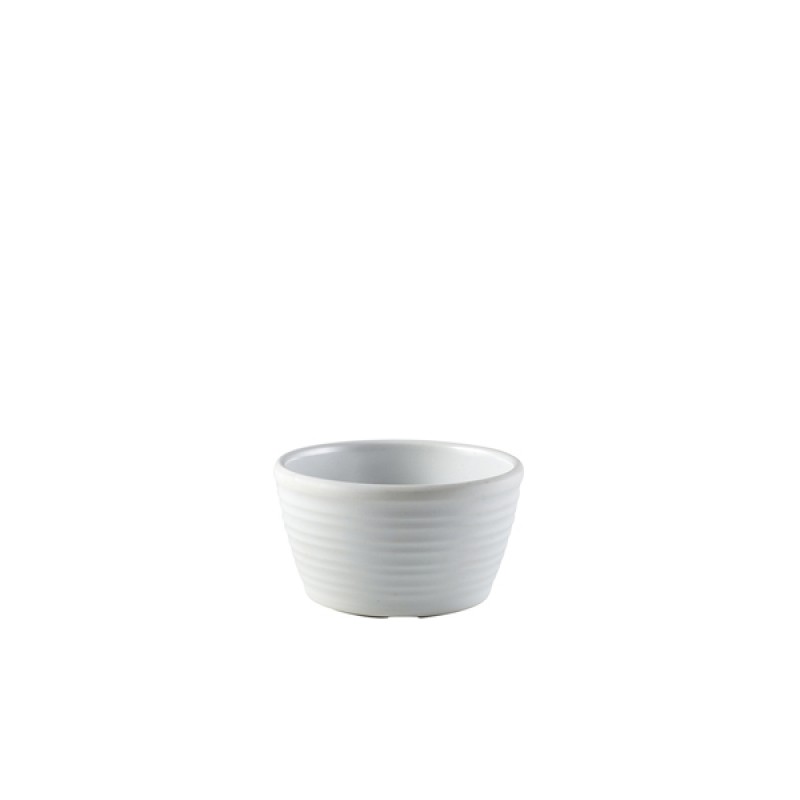 GenWare Melamine Matt White Ripple Ramekin 56ml/2oz GenWare Melamine Matt White Ripple Ramekin 56ml/2oz