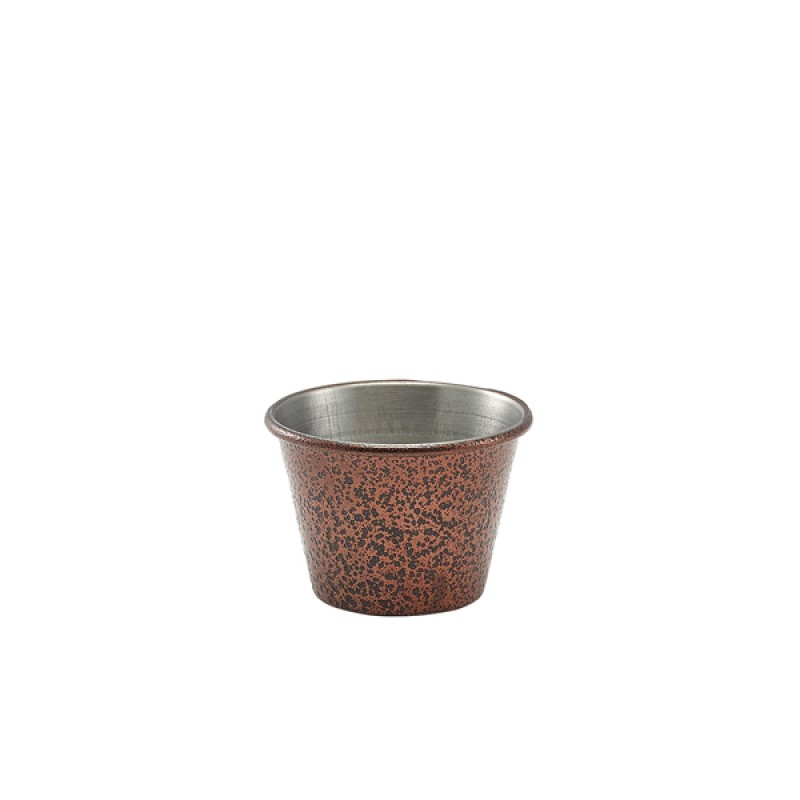 2.5oz Stainless Steel Ramekin Hammered Copper 2.5oz Stainless Steel Ramekin Hammered Copper