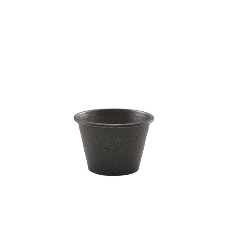 GenWare Black Vintage Steel Ramekin 71ml/ 2.5oz GenWare Black Vintage Steel Ramekin 71ml/ 2.5oz